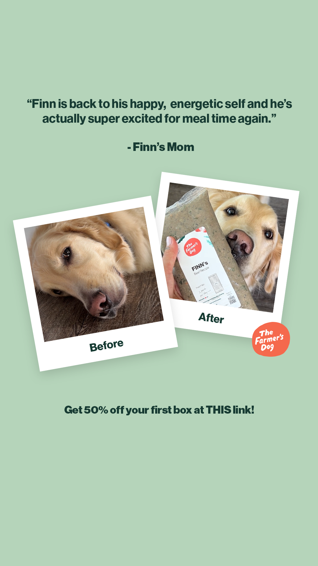 The Farmer's Dog Facebook ad