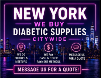 Income for Diabetics New York Facebook ad: Sell Your Diabetic Supplies Today!