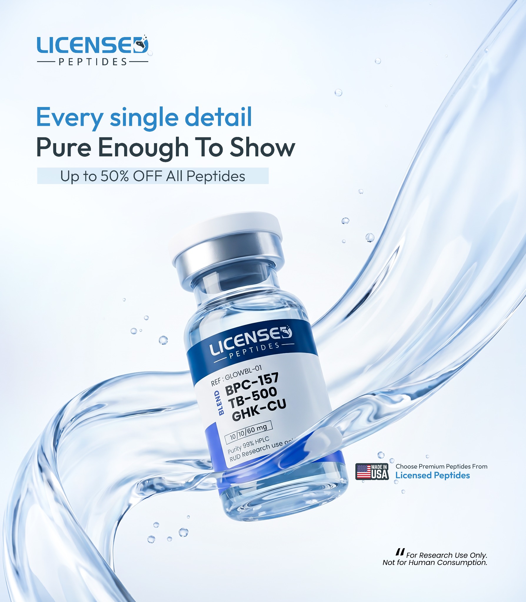 Licensed Peptides.com Facebook ad from May 30, 2026