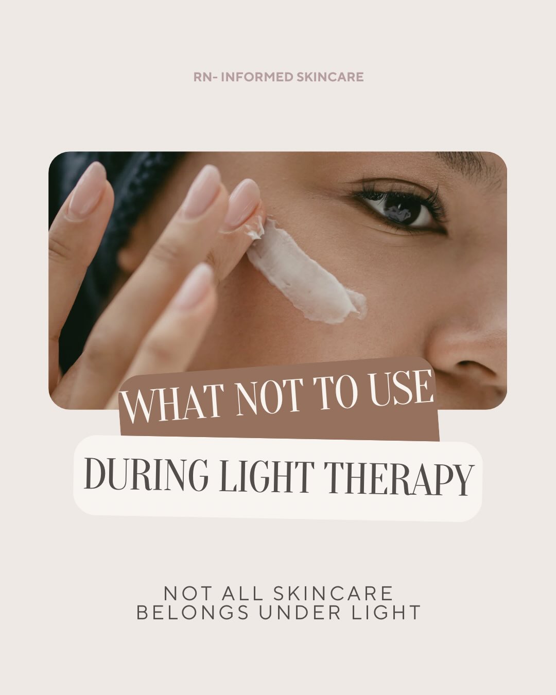 VOUX Skincare Facebook ad: Light therapy works by stimulating your skin.