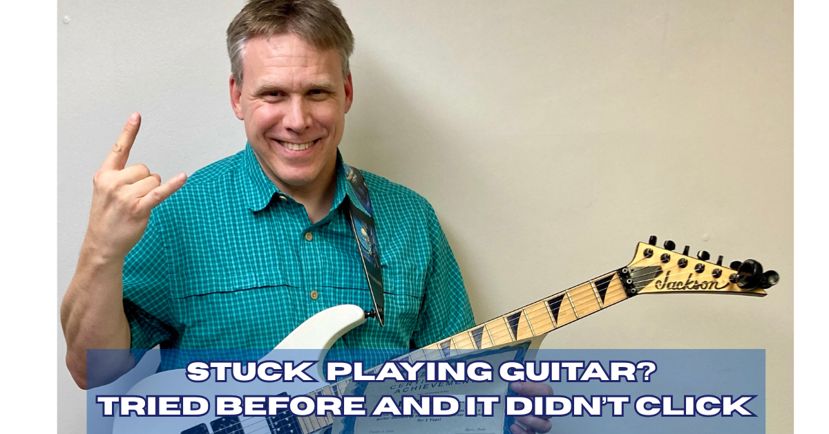 Manchester NH Guitar Lessons Facebook ad: Tried guitar before… but it never really stuck?