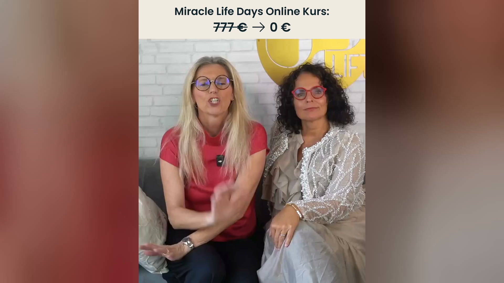 Susanne & Nicole Facebook ad: Kostenfreier Online-Kurs zum Leben, das Du wirklich willst