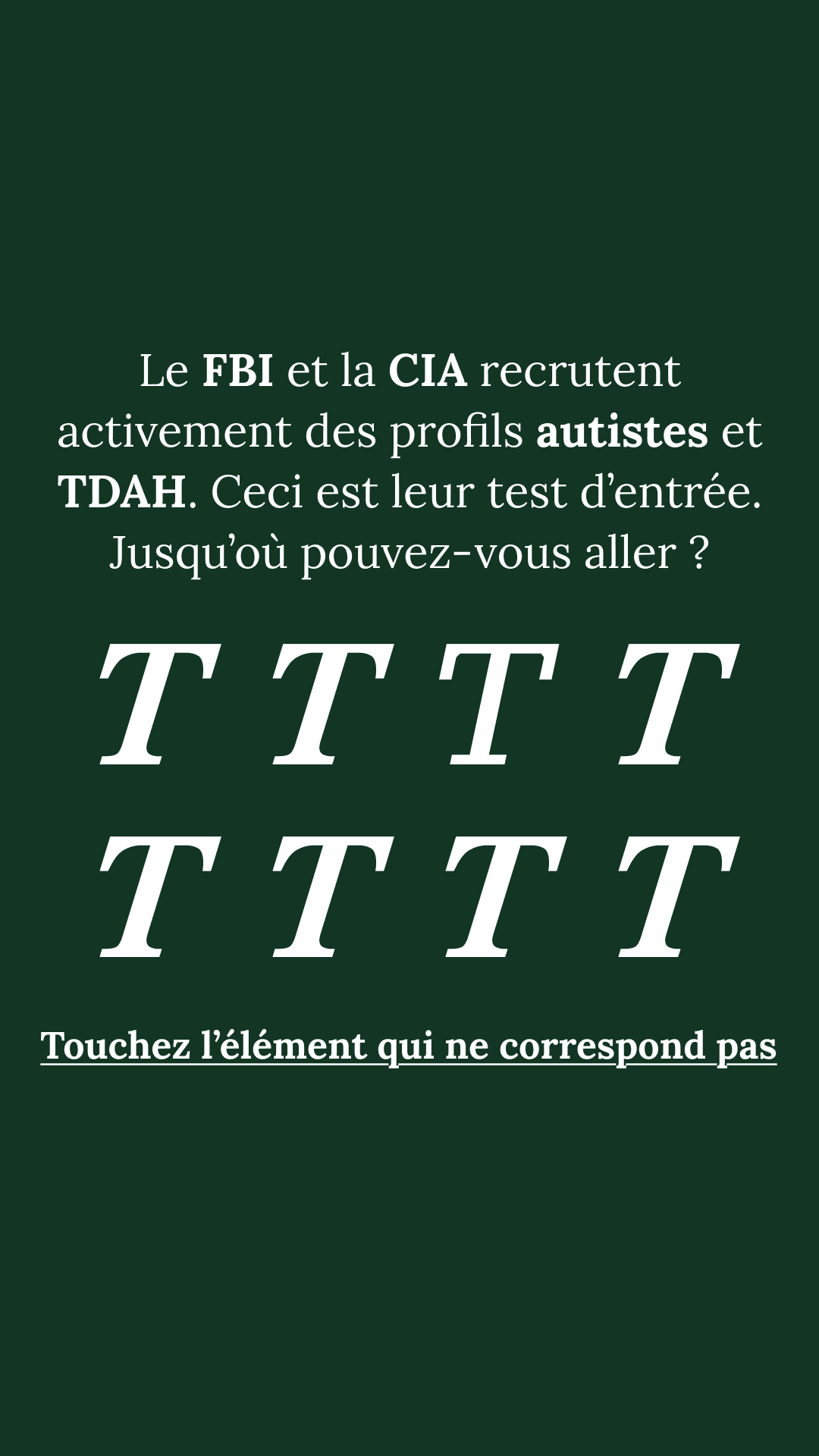 International IQ test Facebook ad
