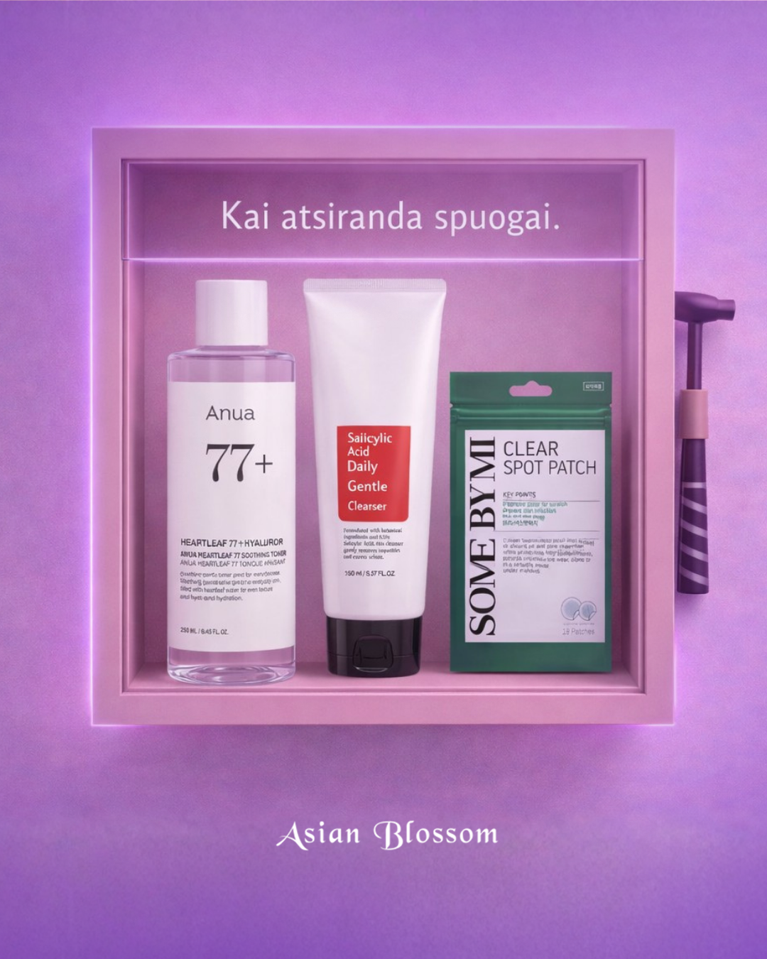 Asian Blossom korėjietiška kosmetika Facebook ad