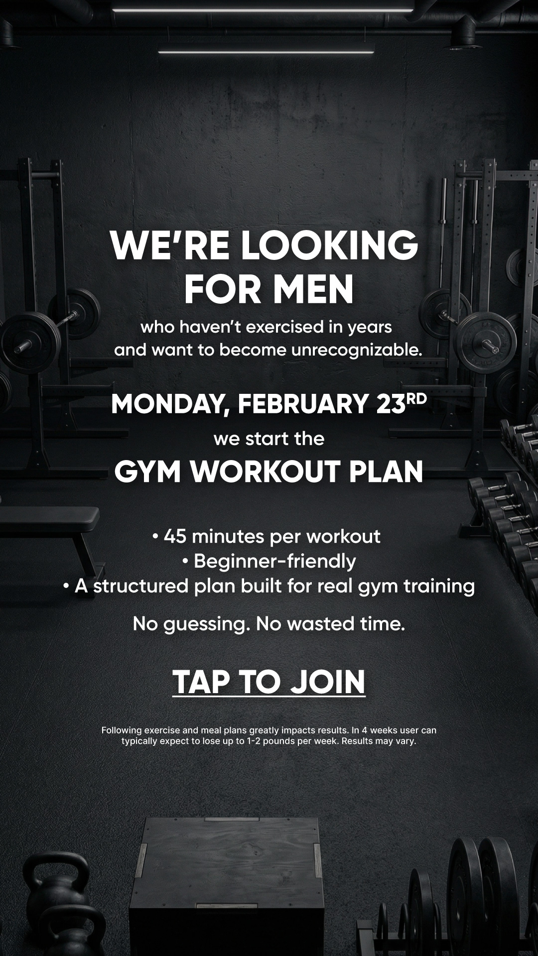 BetterMe Men Facebook ad