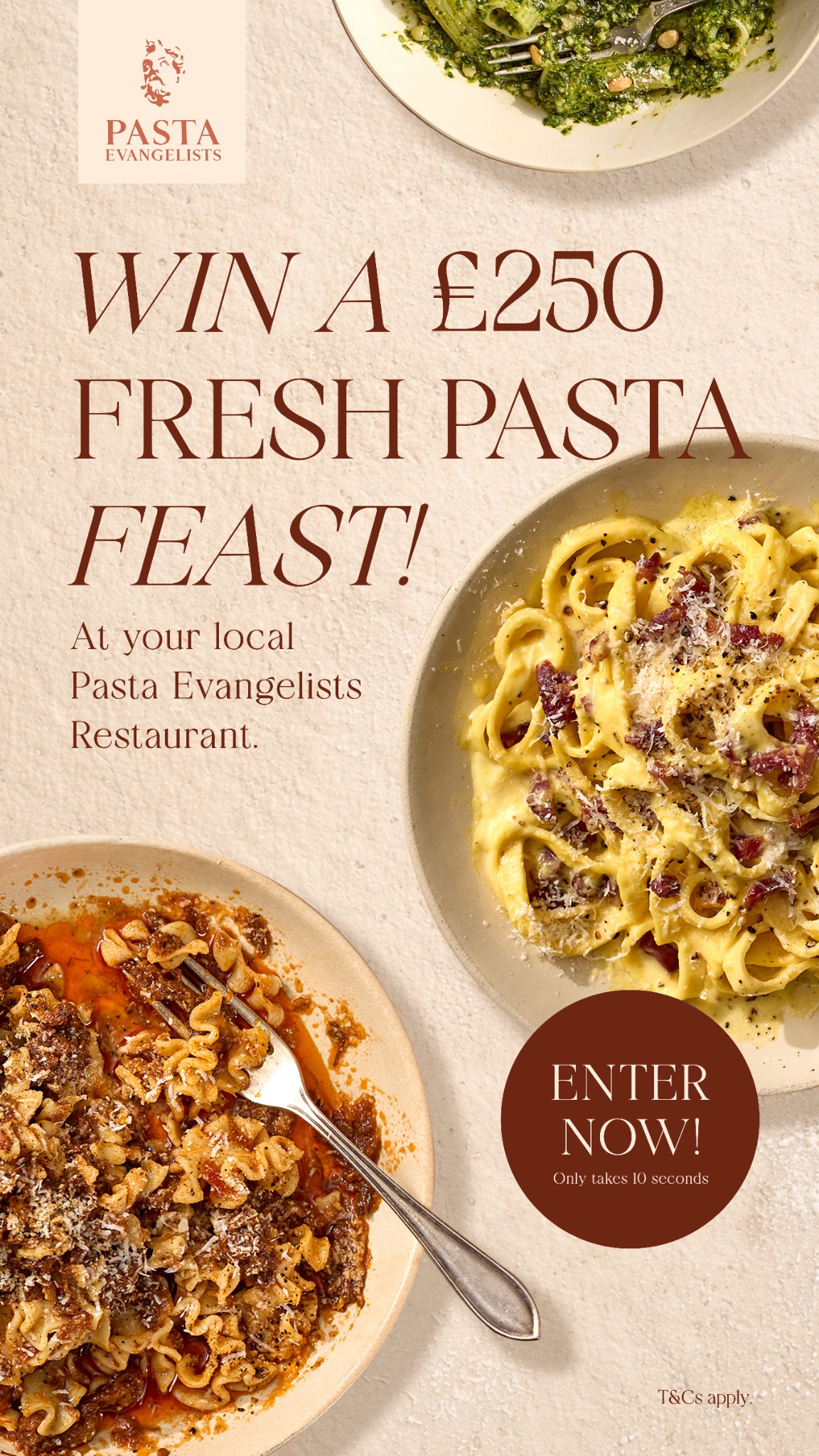 Pasta Evangelists Facebook ad