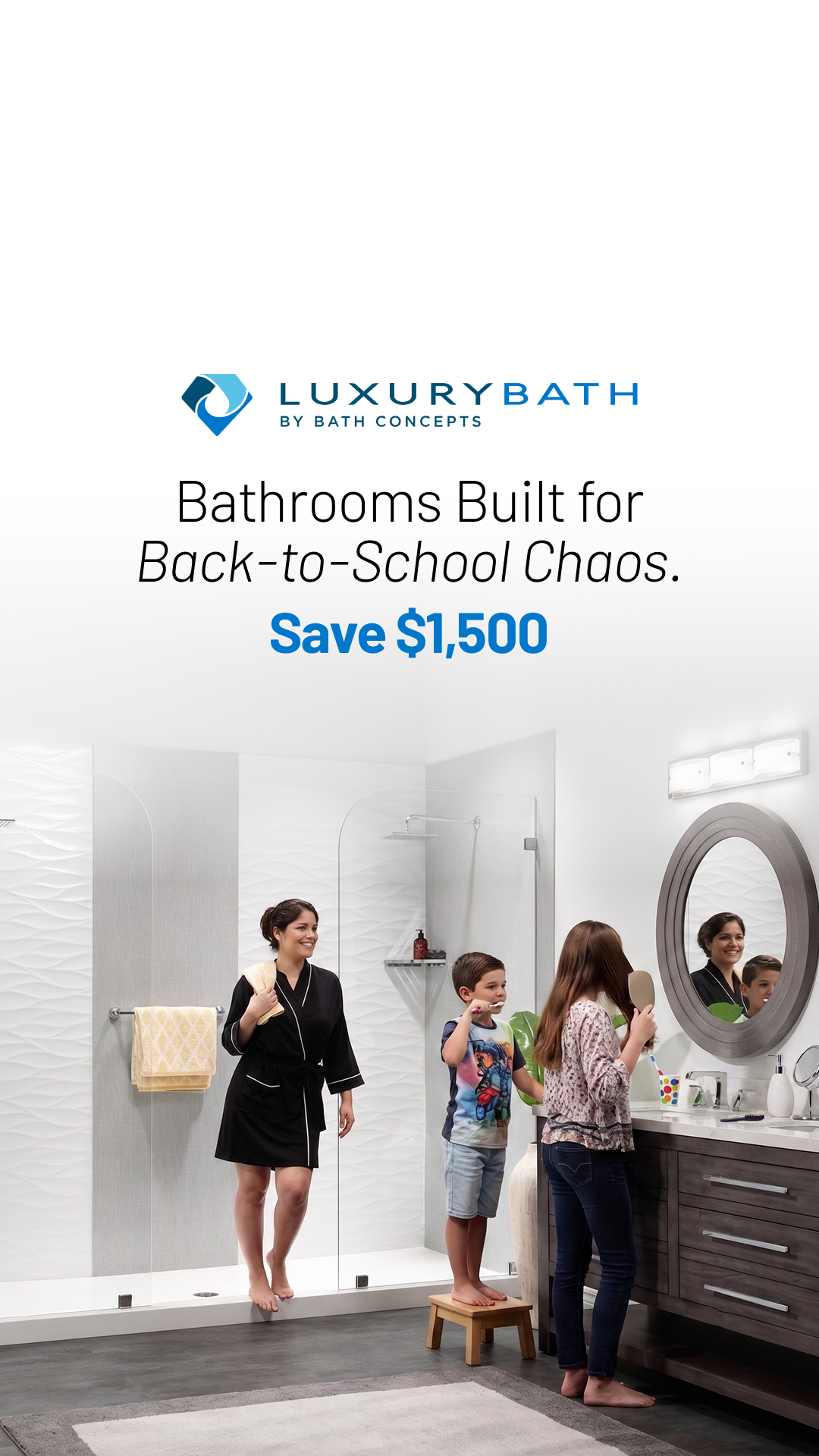 Luxury Bath Facebook ad from Aug 6, 2026