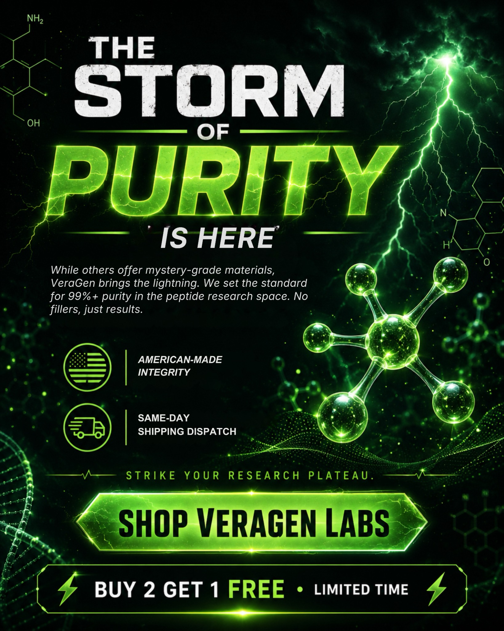 Verage Facebook ad: Shop Research Materials