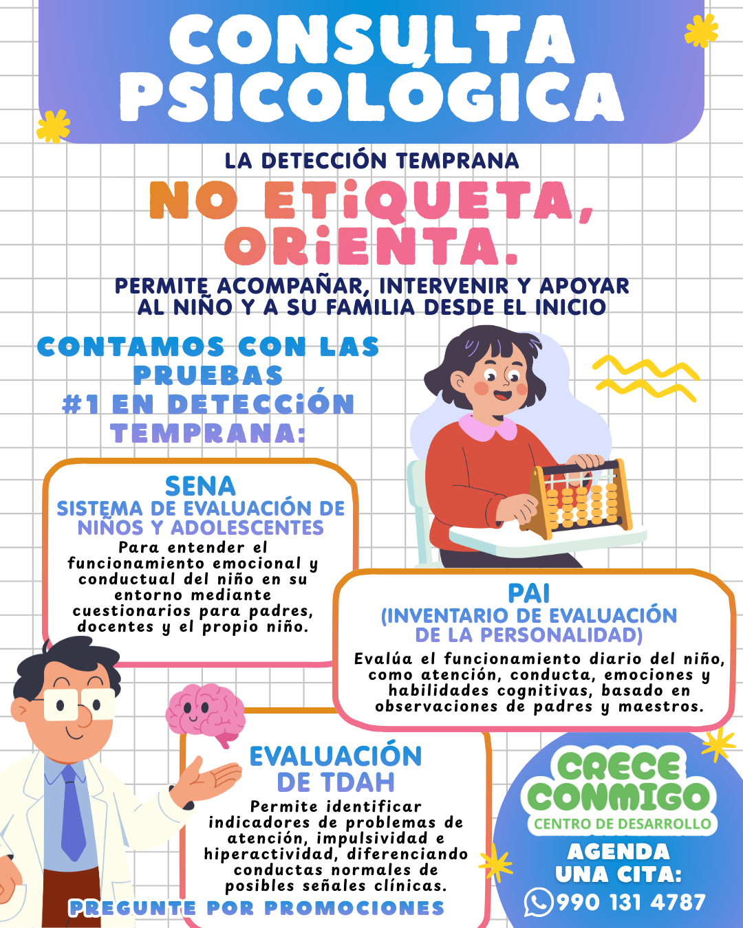 Crece Conmigo Terapia de Lenguaje Facebook ad: Chatea con nosotros