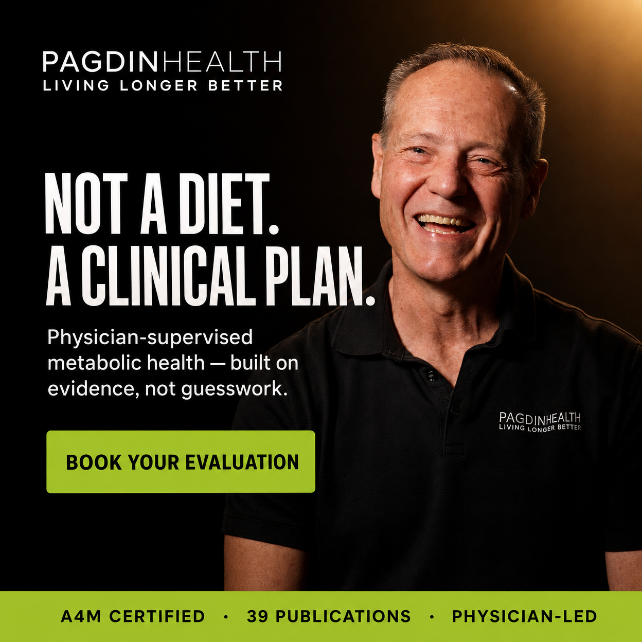 Pagdin Health Facebook ad: This Is Not a Diet. It's a Clinical Plan.