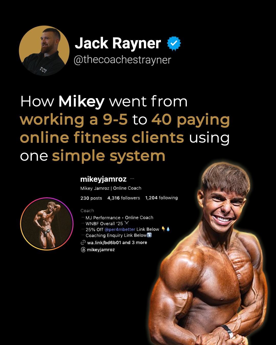 Thecoachestrayner Facebook ad: 6 FIGURE ONLINE FITNESS COACH?