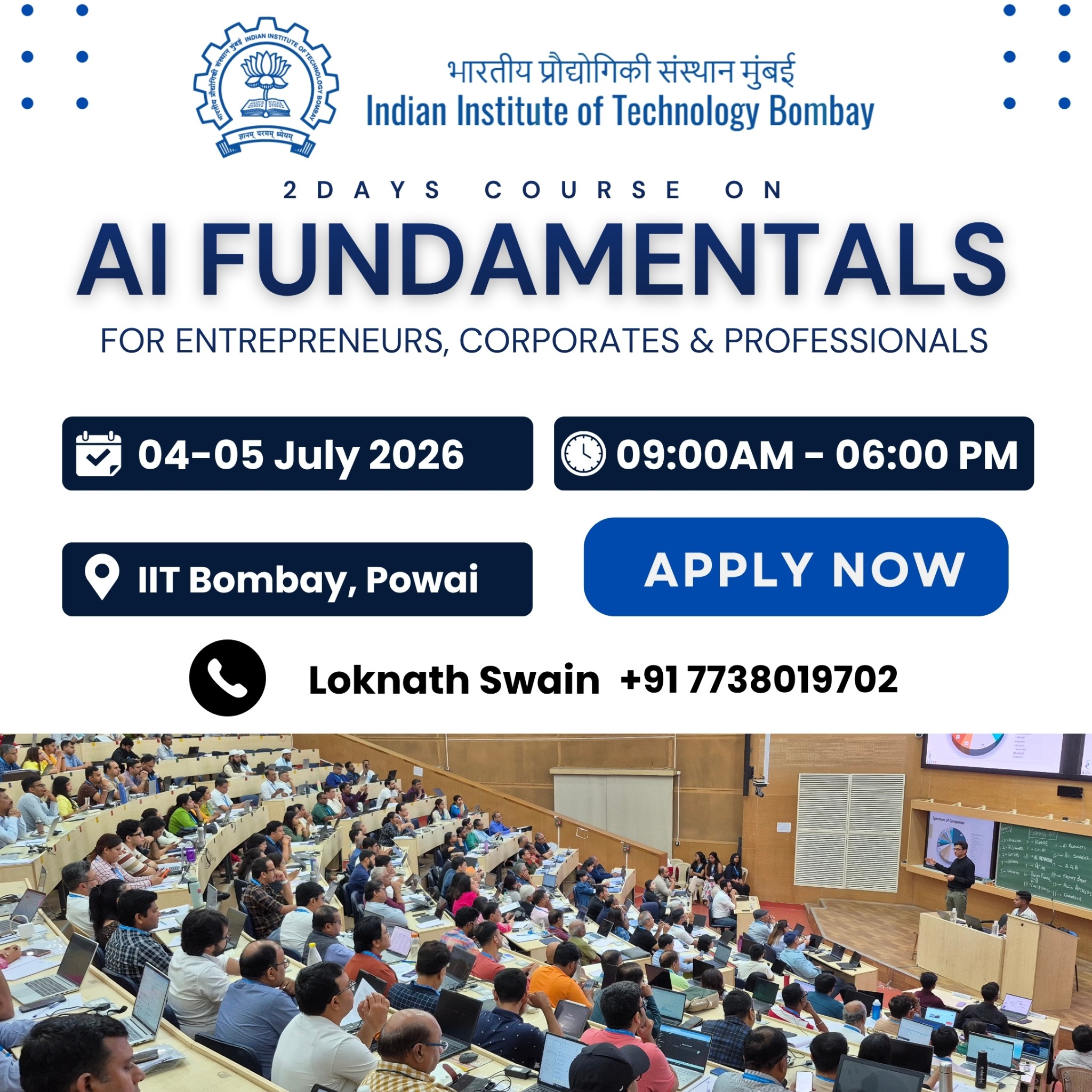 AI Mastery Mentor Facebook ad: IIT Bombay launches 14th AI 2 days Training