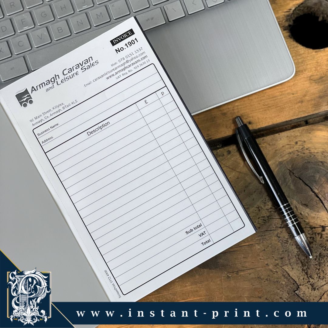 Instant Print Armagh Facebook ad: Order your Invoice Books Online Today!