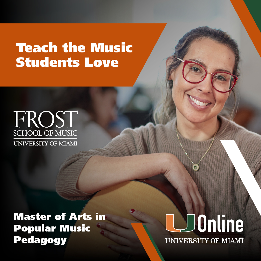 University of Miami UOnline Facebook ad: Advance in the music industry
