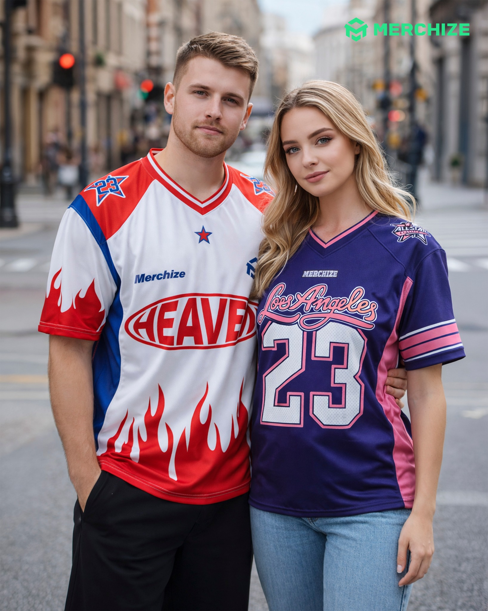 Merchize - POD Fulfillment Facebook ad: New POD Product: Personalized AOP V-Neck Jersey with…