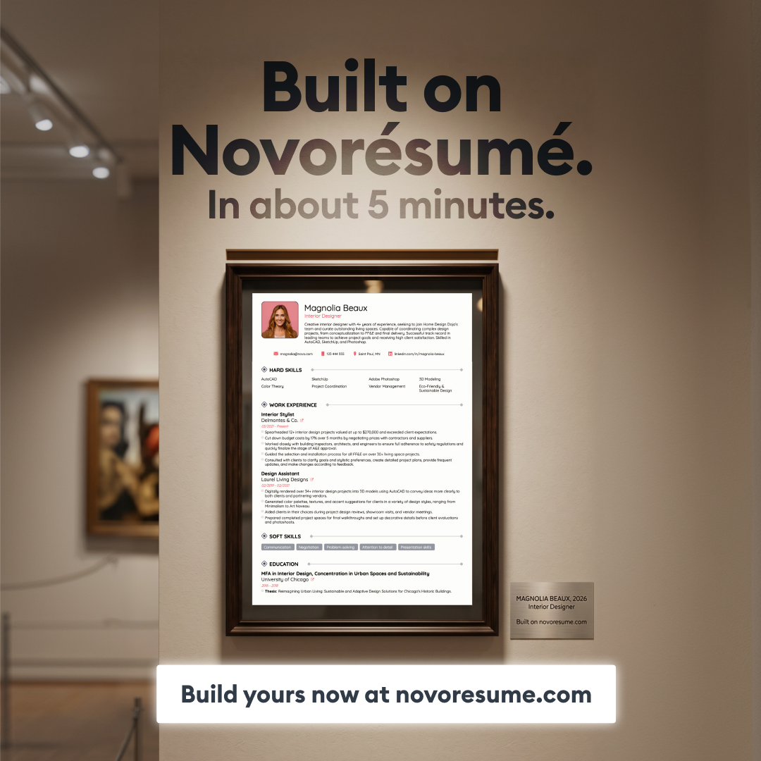 Novorésumé Facebook ad