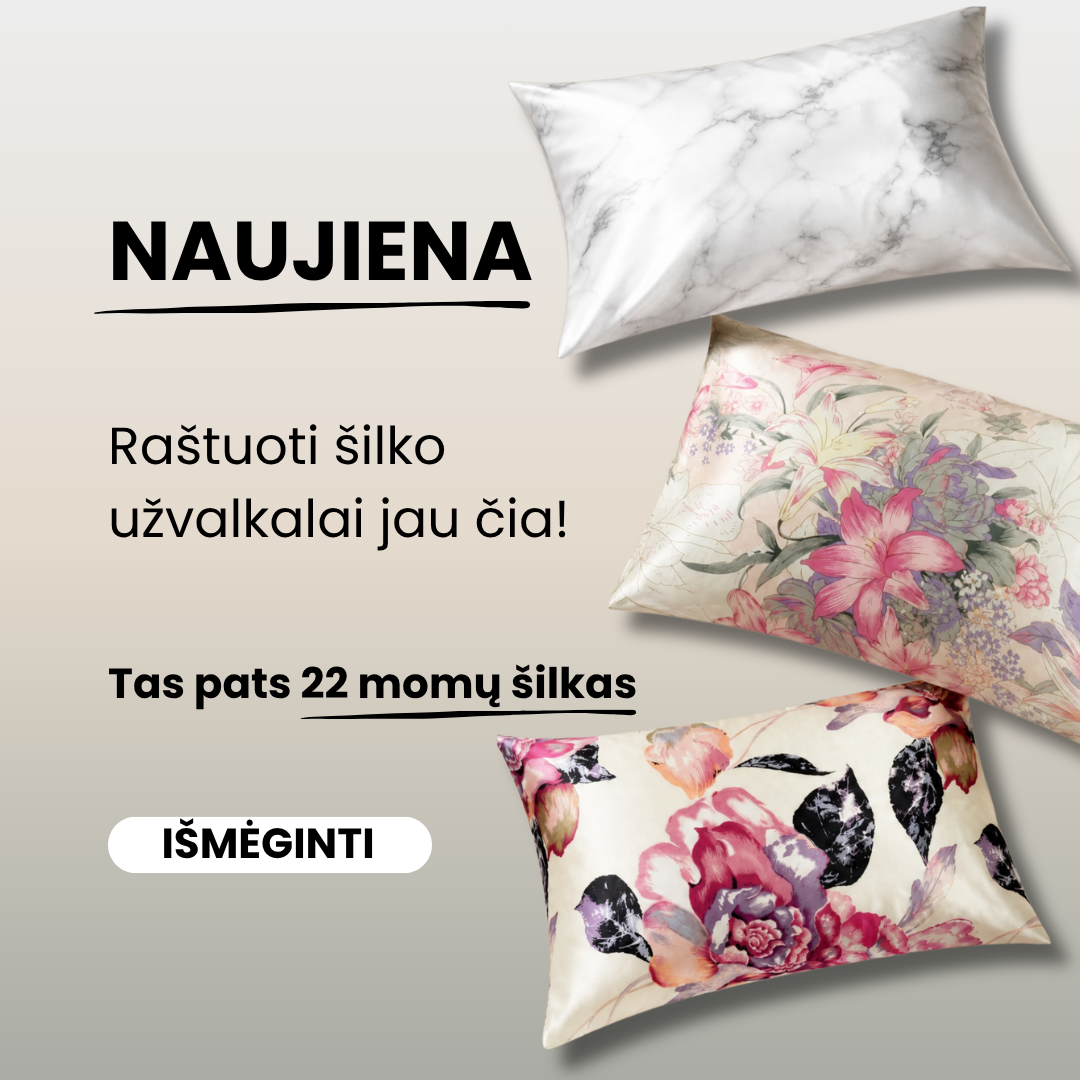 SilkEra Facebook ad: Šilko pagalvės užvalkalas