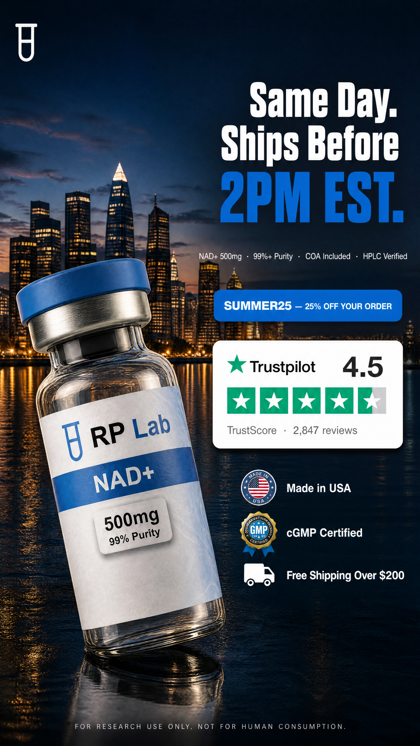 Research Peptides Lab Facebook ad
