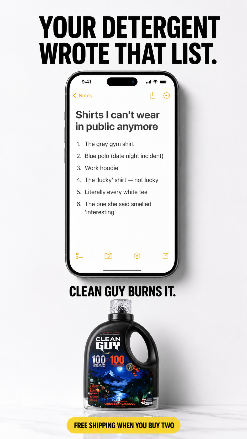 Clean Guy Facebook ad