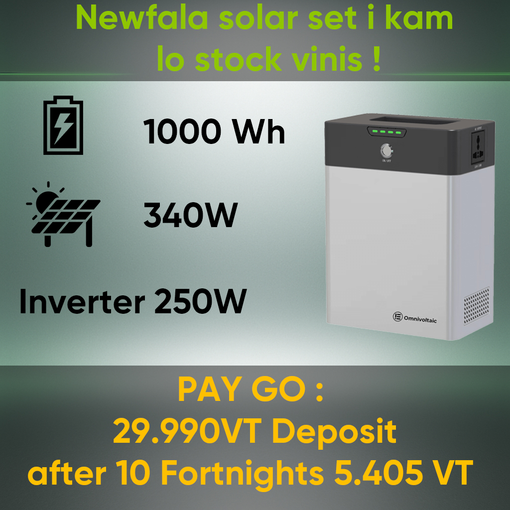 GreenTech Vanuatu Facebook ad: Chat in Messenger