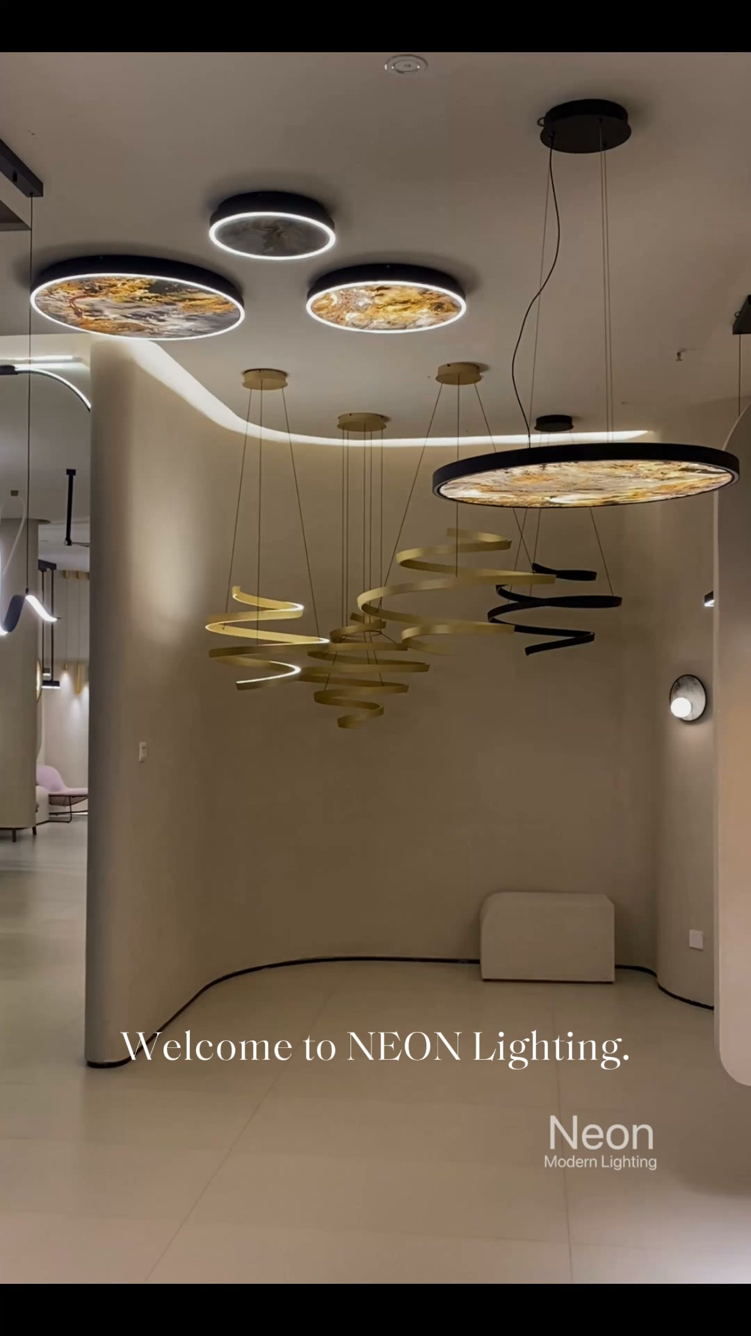 Neon Lighting Facebook ad: Lighting Solutions Designed for Modern Spaces