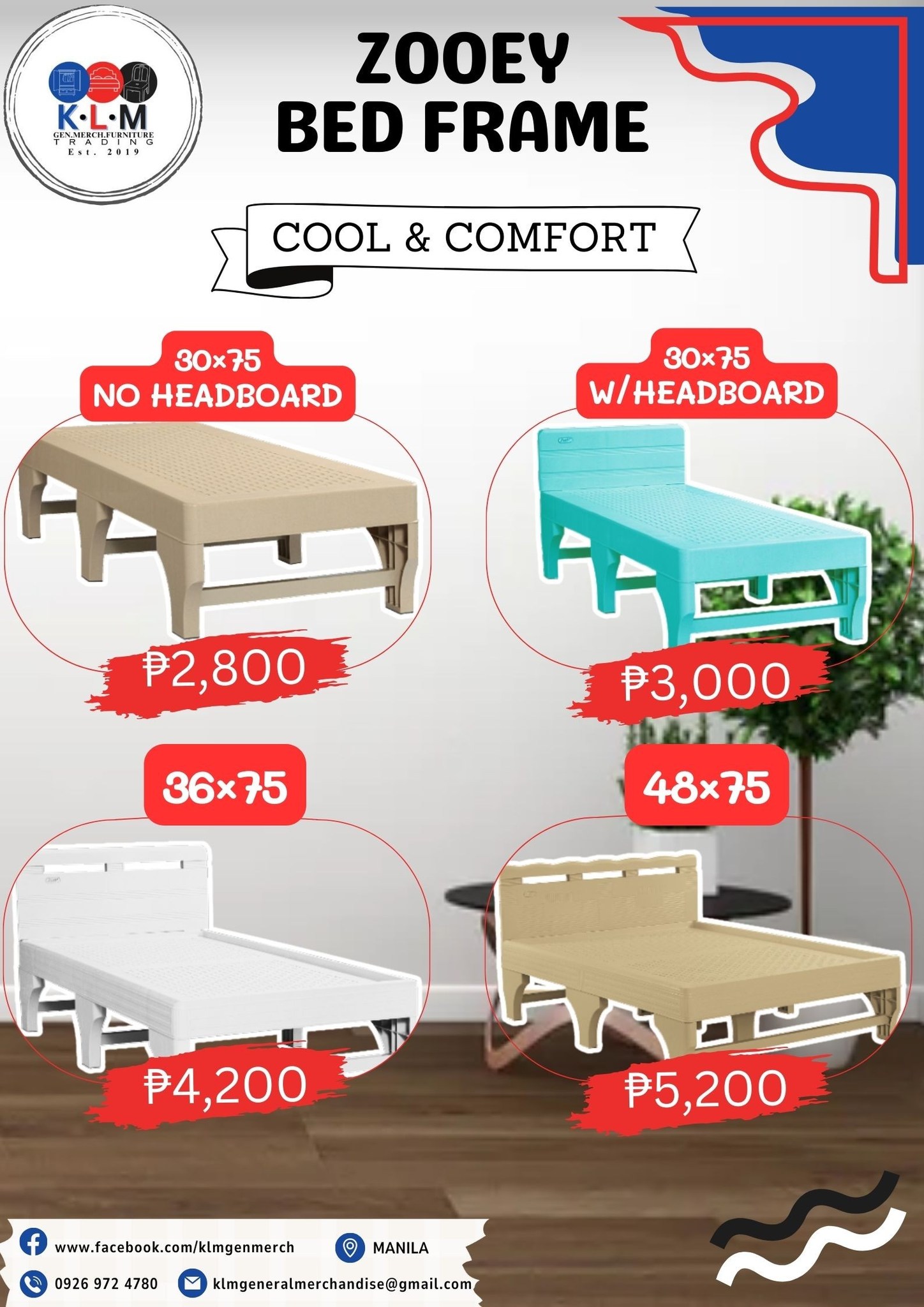 KLM GenMerch Furniture Trading Facebook ad from Mar 28, 2025