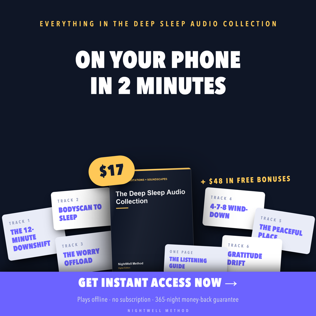 Zenible Facebook ad: 6 sleep tracks + guide, just $17