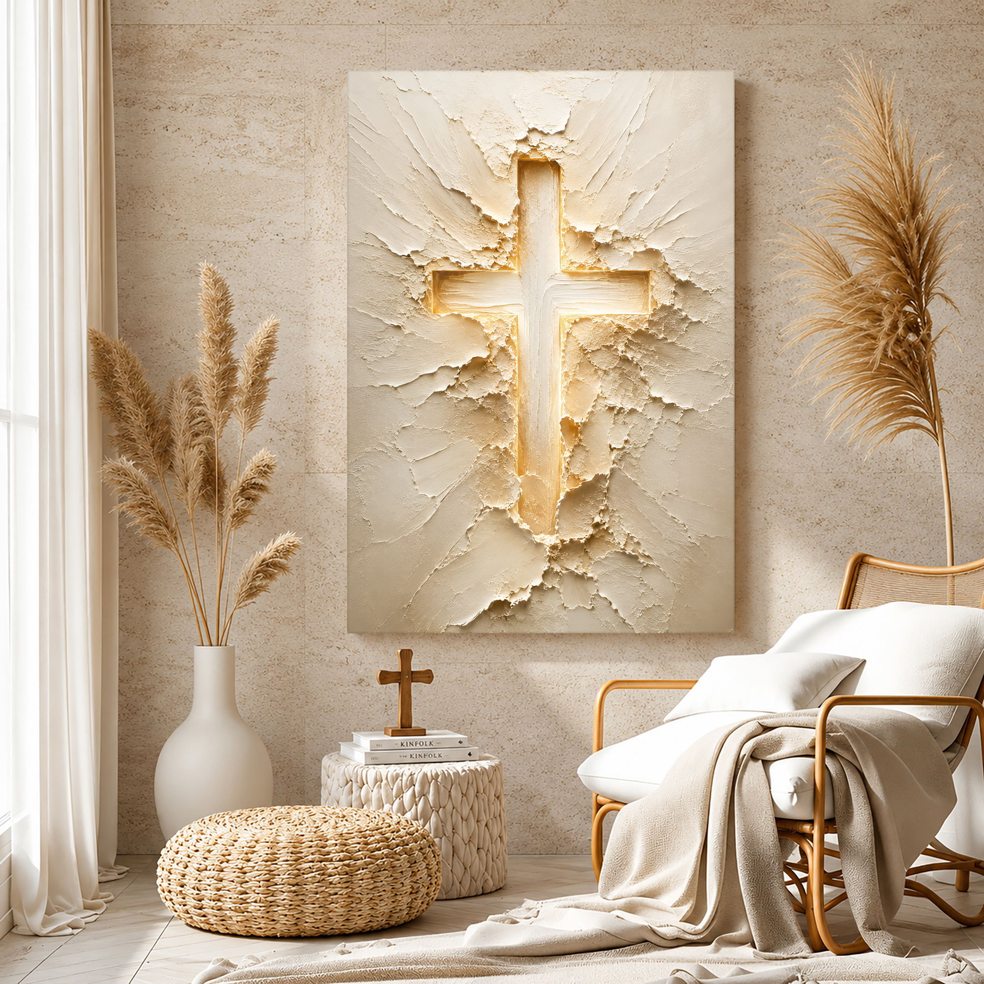Tailored Canvases - Personalized Art Facebook ad: Radiant Faith Cross | Made in the USA | Ships Fast