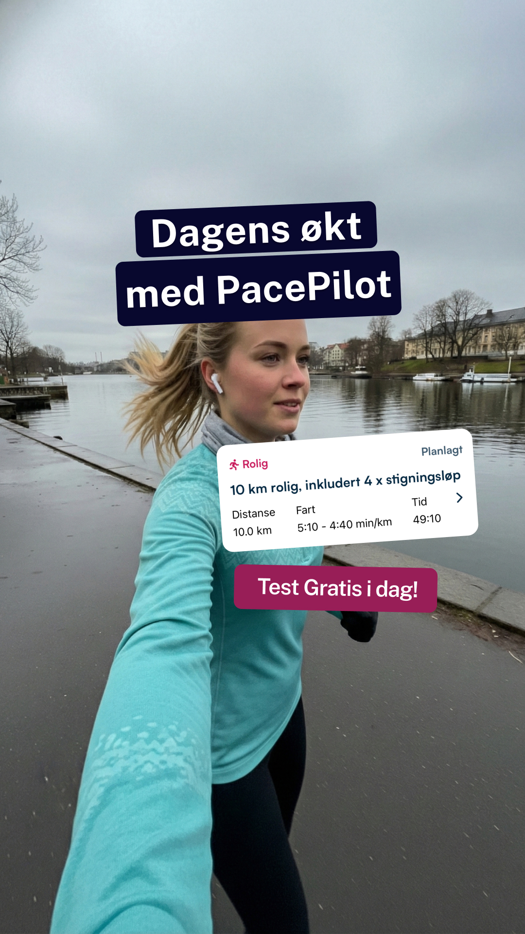 PacePilot Facebook ad: Ta løpingen til neste nivå!