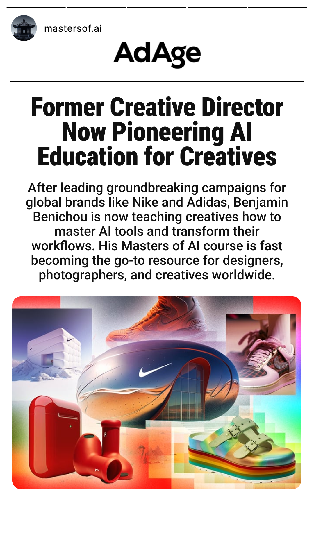 Masters of AI Facebook ad from Oct 14, 2025