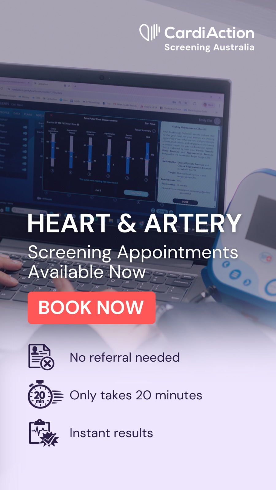 CardiAction Screening Australia  Facebook ad