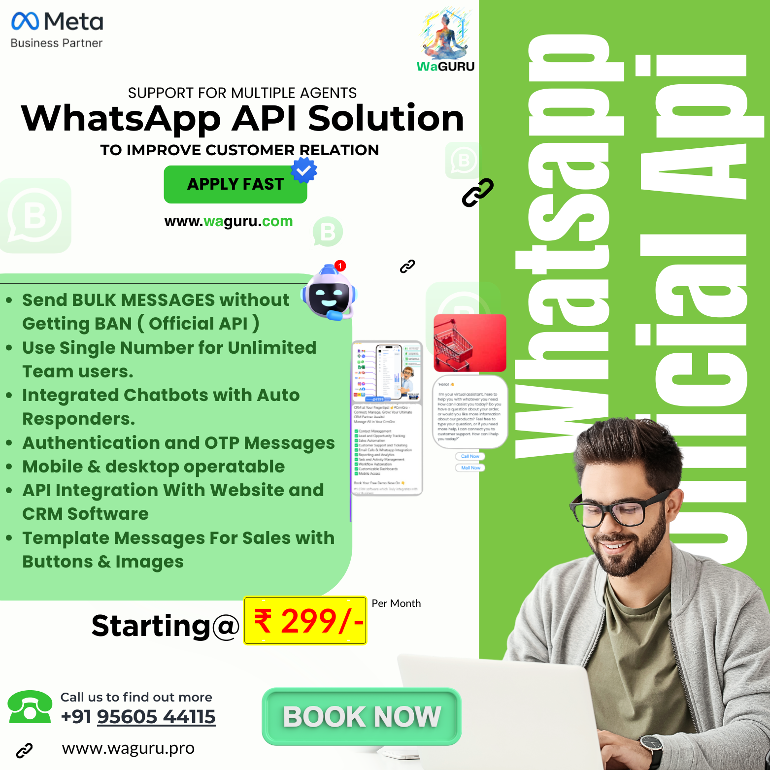 Digixseo Facebook ad: **Supercharge Your Business with Our WhatsApp API…