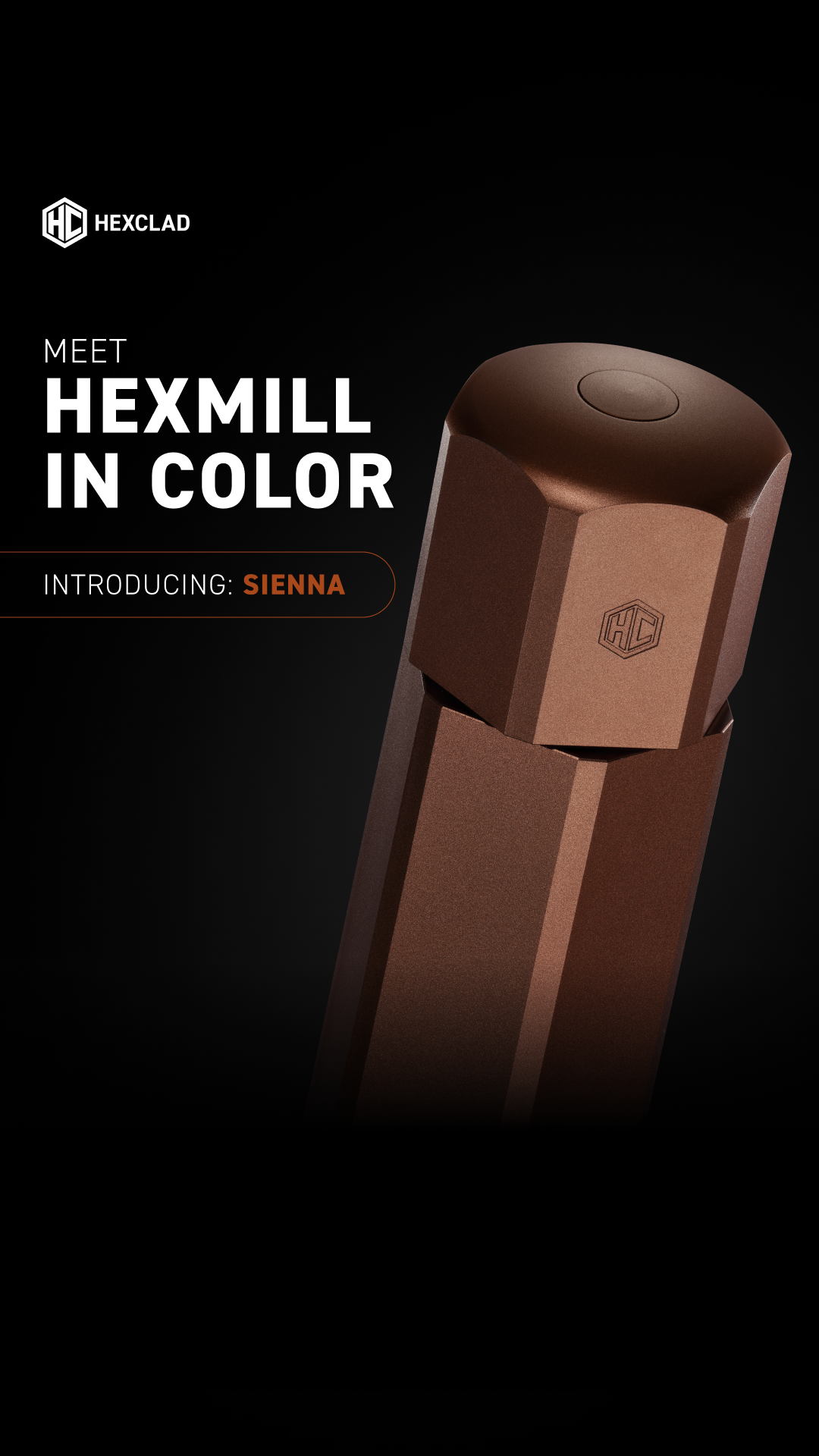 HexClad Facebook ad: New Colors: The HexMill Pepper Grinder