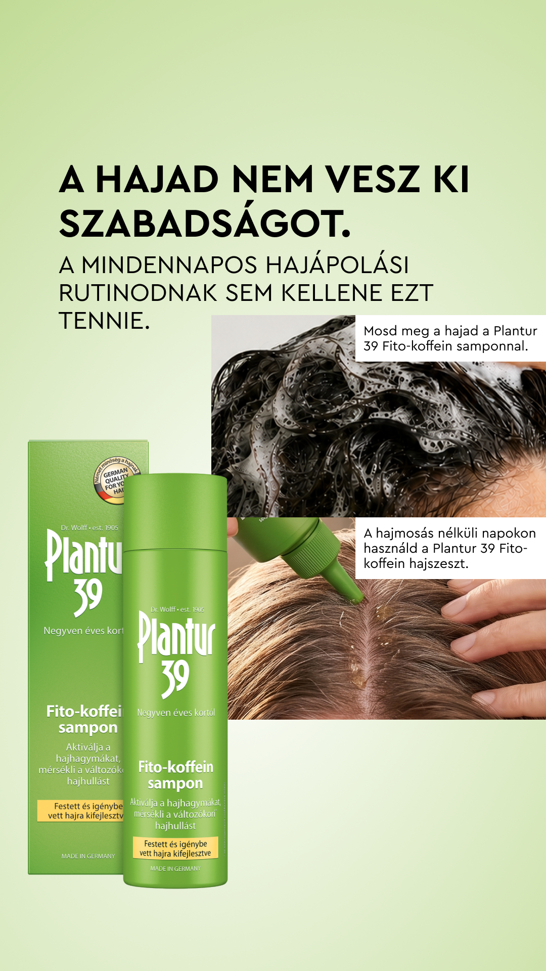 Plantur Facebook ad: Láthatóan erősebb haj 3 hónap alatt