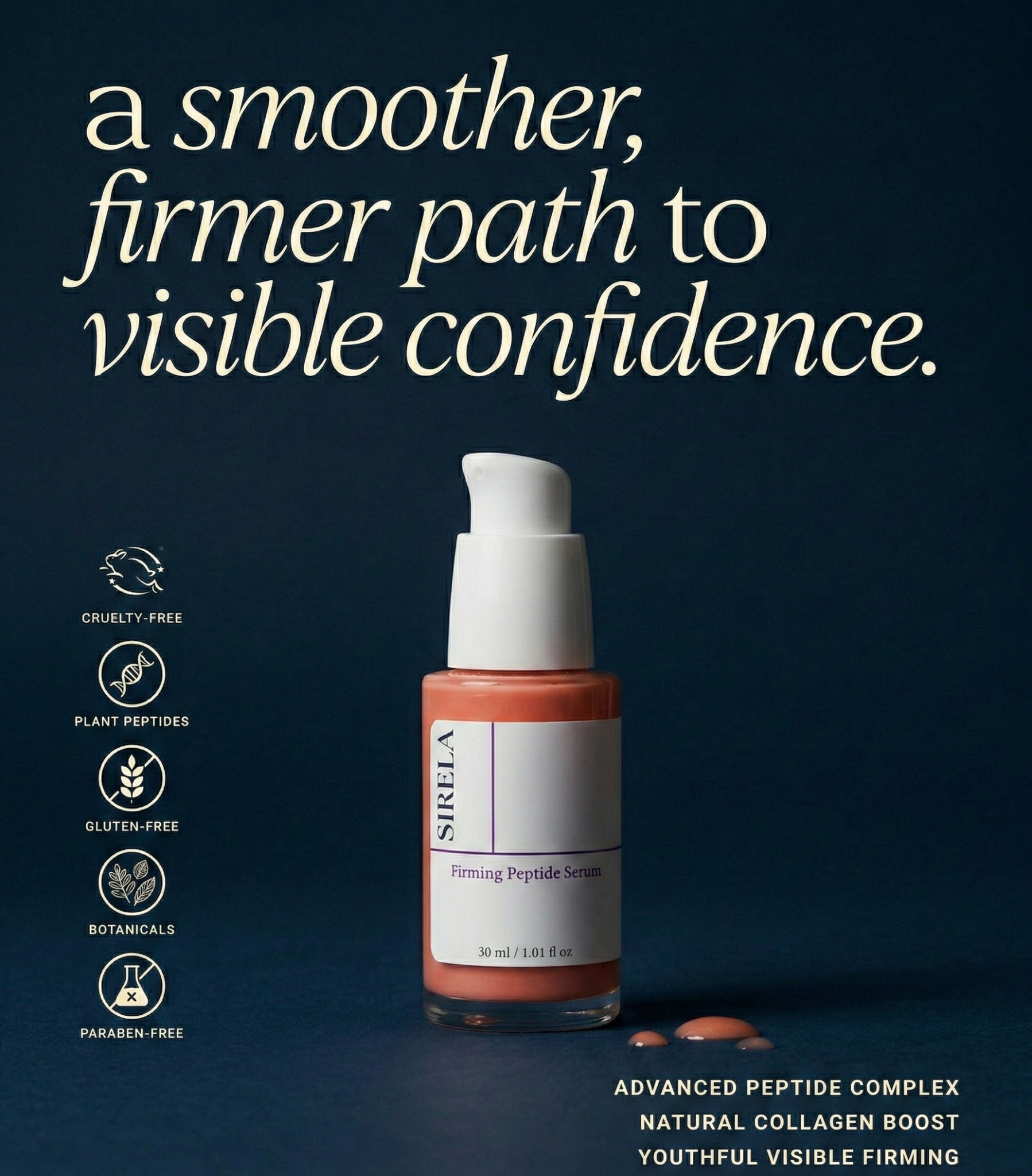 Sirela Skincare Facebook ad: Firmer, Smoother Skin Starts Today