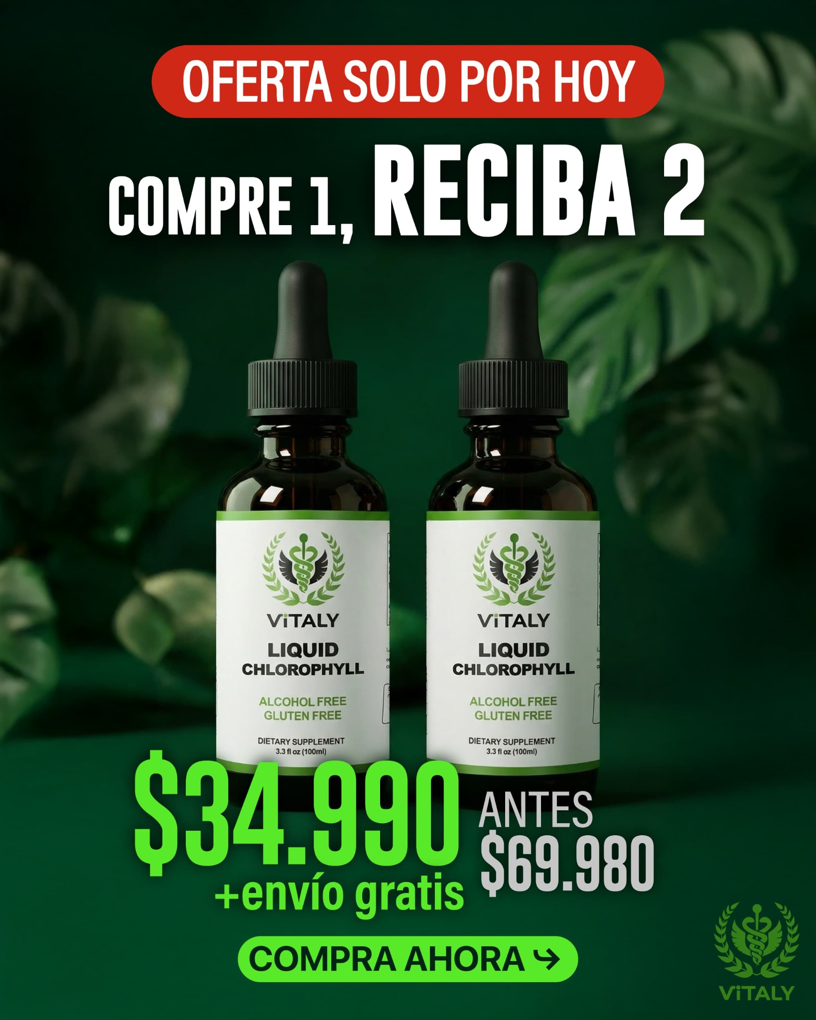 Vitaly Facebook ad: Oferta 2x1