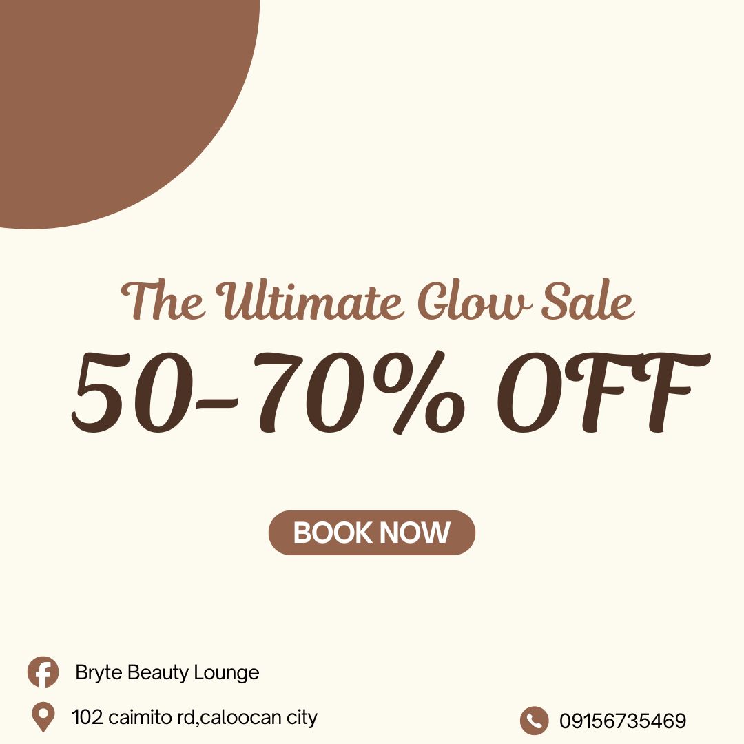 Bryte Beauty Lounge Facebook ad: THE ULTIMATE GLOW SALE