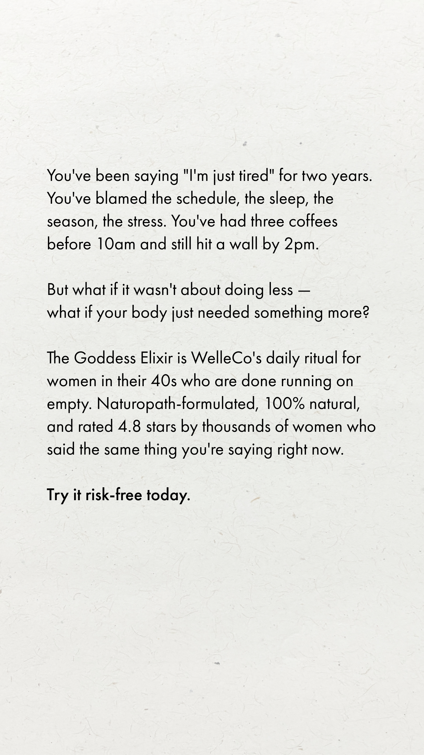 WelleCo Facebook ad