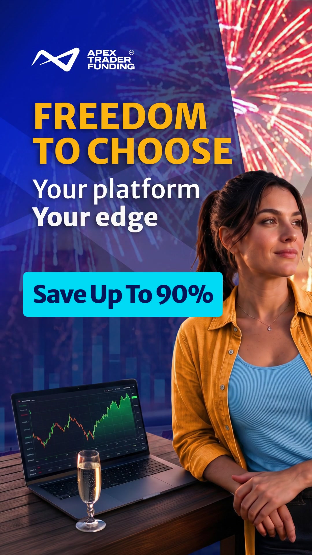 Apex Trader Funding Facebook ad from Jul 3, 2026