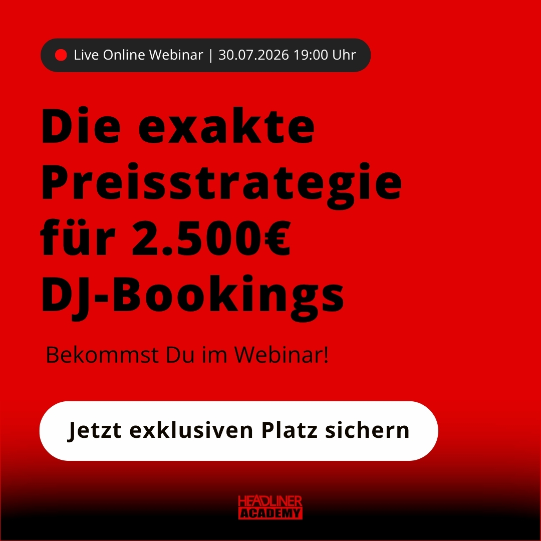 Headliner Academy Facebook ad: Warum viele DJs zu wenig verdienen