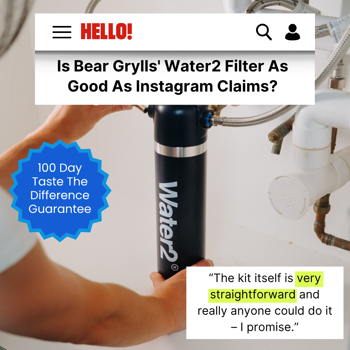 Water2 Facebook ad