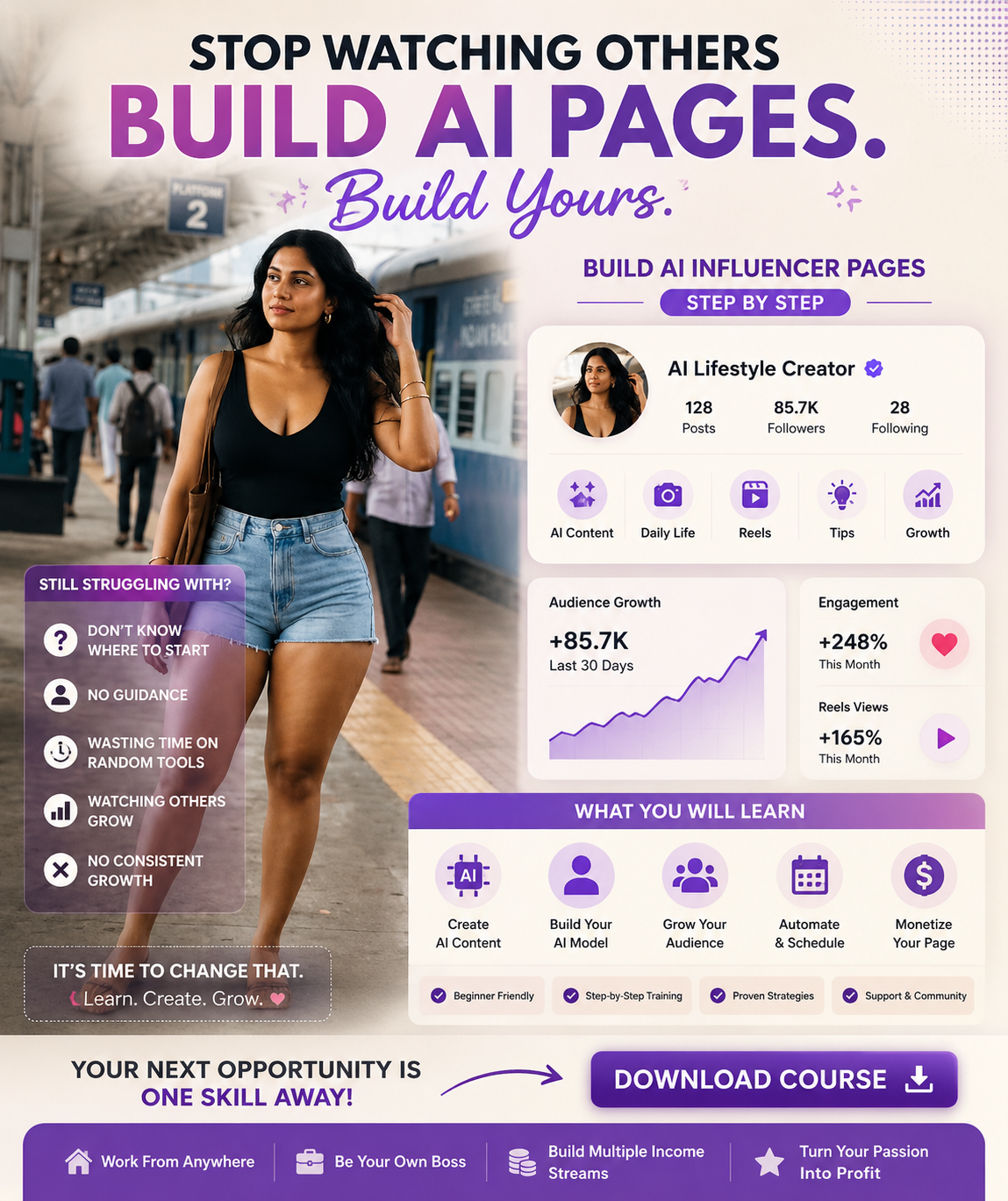Digieclick Facebook ad: Page Growth Course