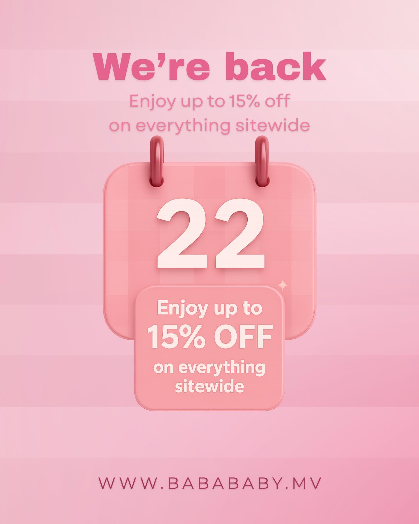 Babababy Facebook ad: We’re back, and we brought a little something