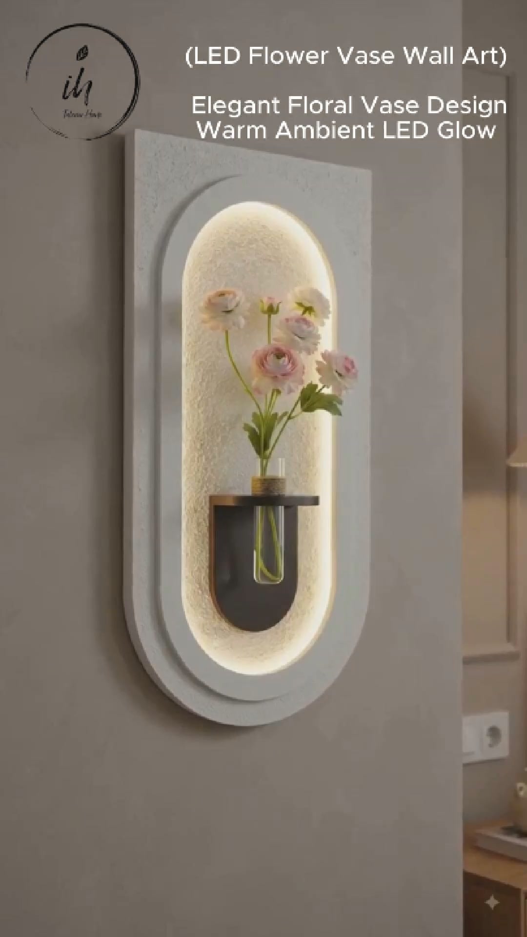 Interior Home Facebook ad: 3D LED Wall Art, Premium Wall Decor