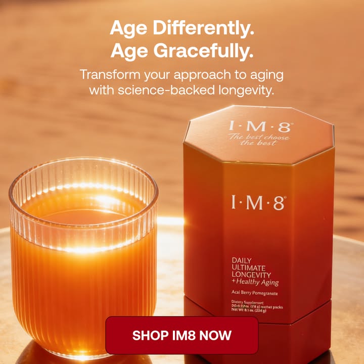 IM8 Global Facebook ad: Longevity Starts at the Cellular Level