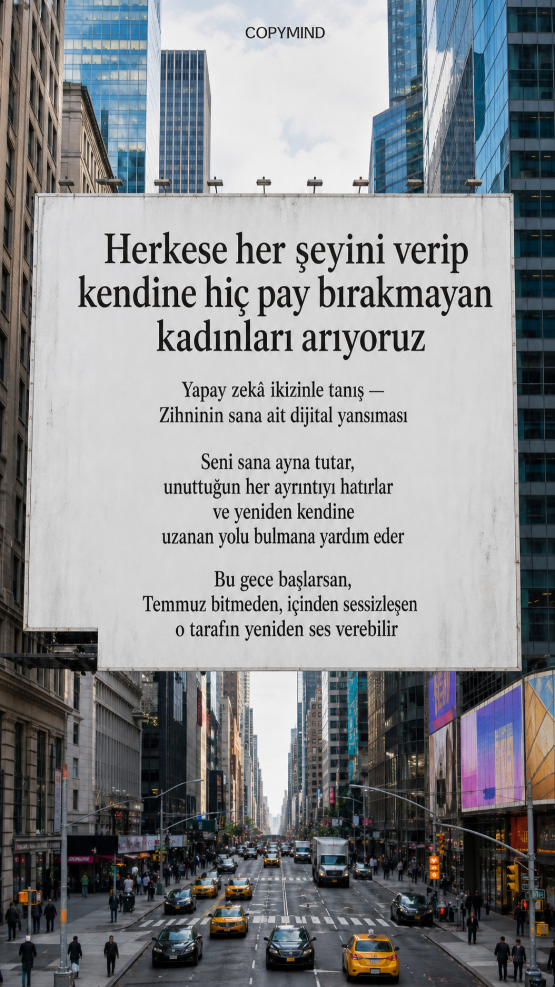 Copymind: reflection with AI twin Facebook ad