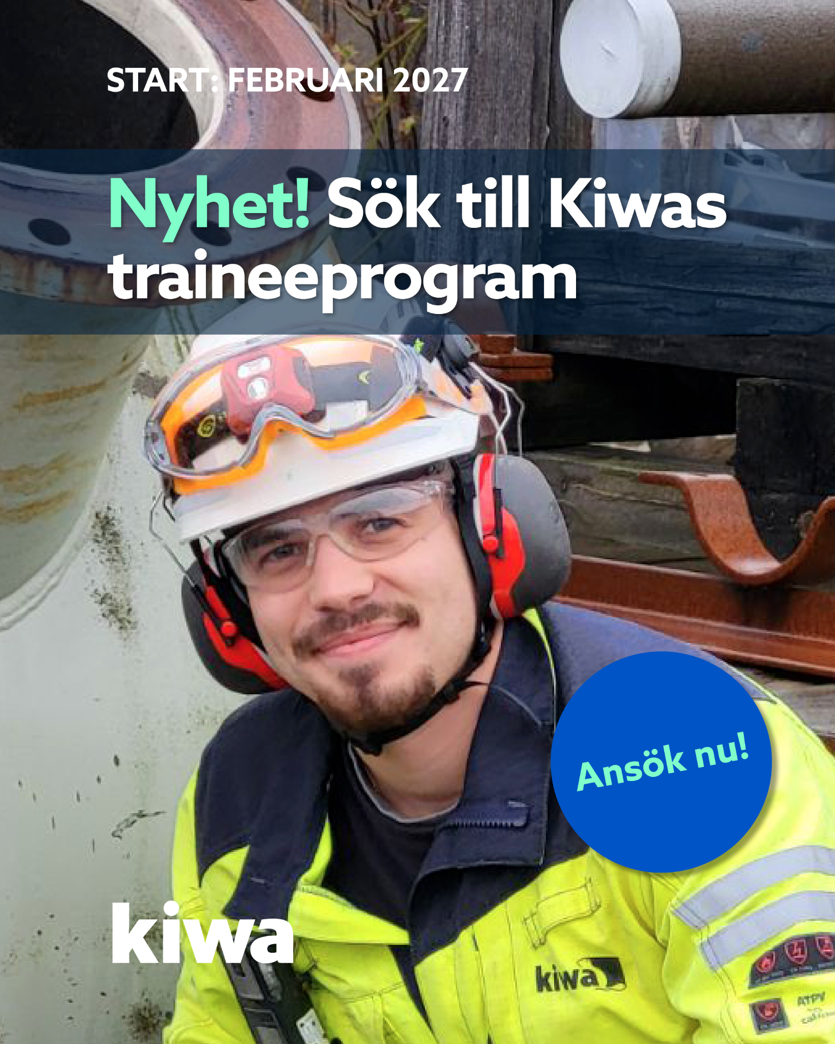 Kiwa Sverige Facebook ad: Bygg din framtid med oss!