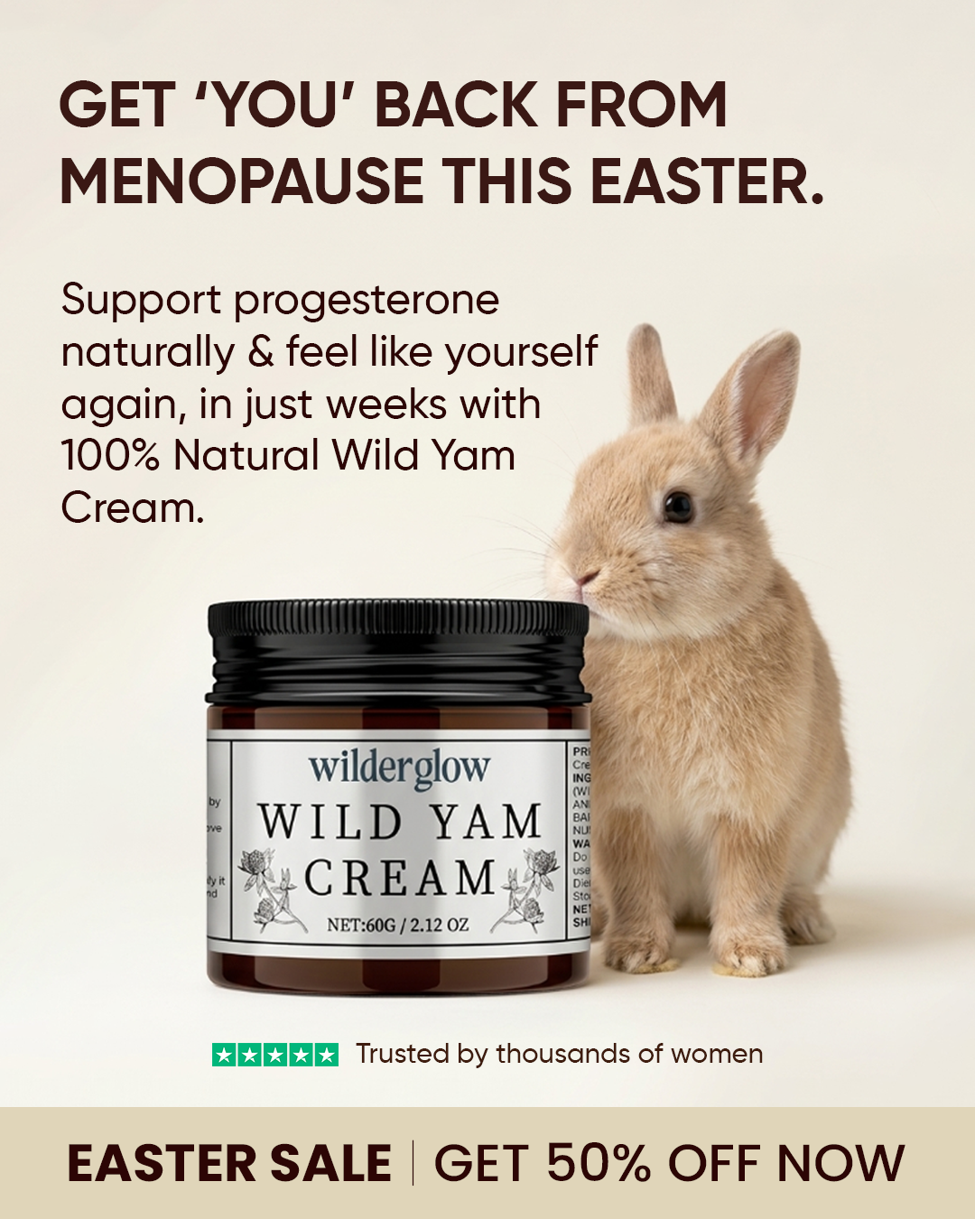 WilderGlow Wild Yam Cream Facebook ad