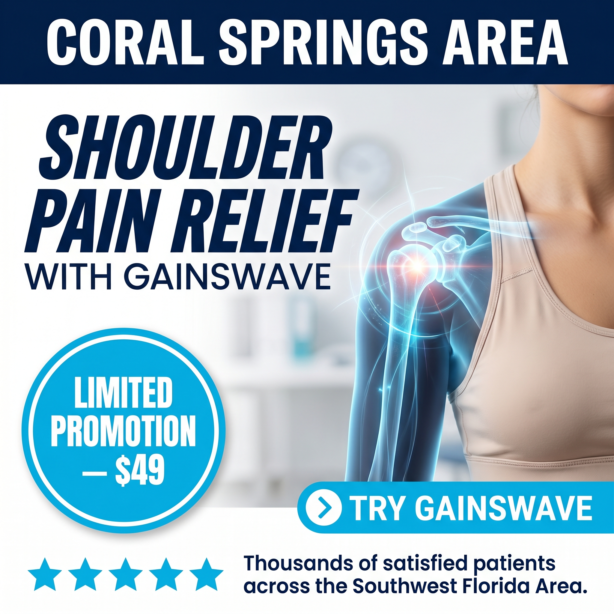 The Point of Wellness Facebook ad: New Pain Relief Option! Claim Your $49 Special Offer