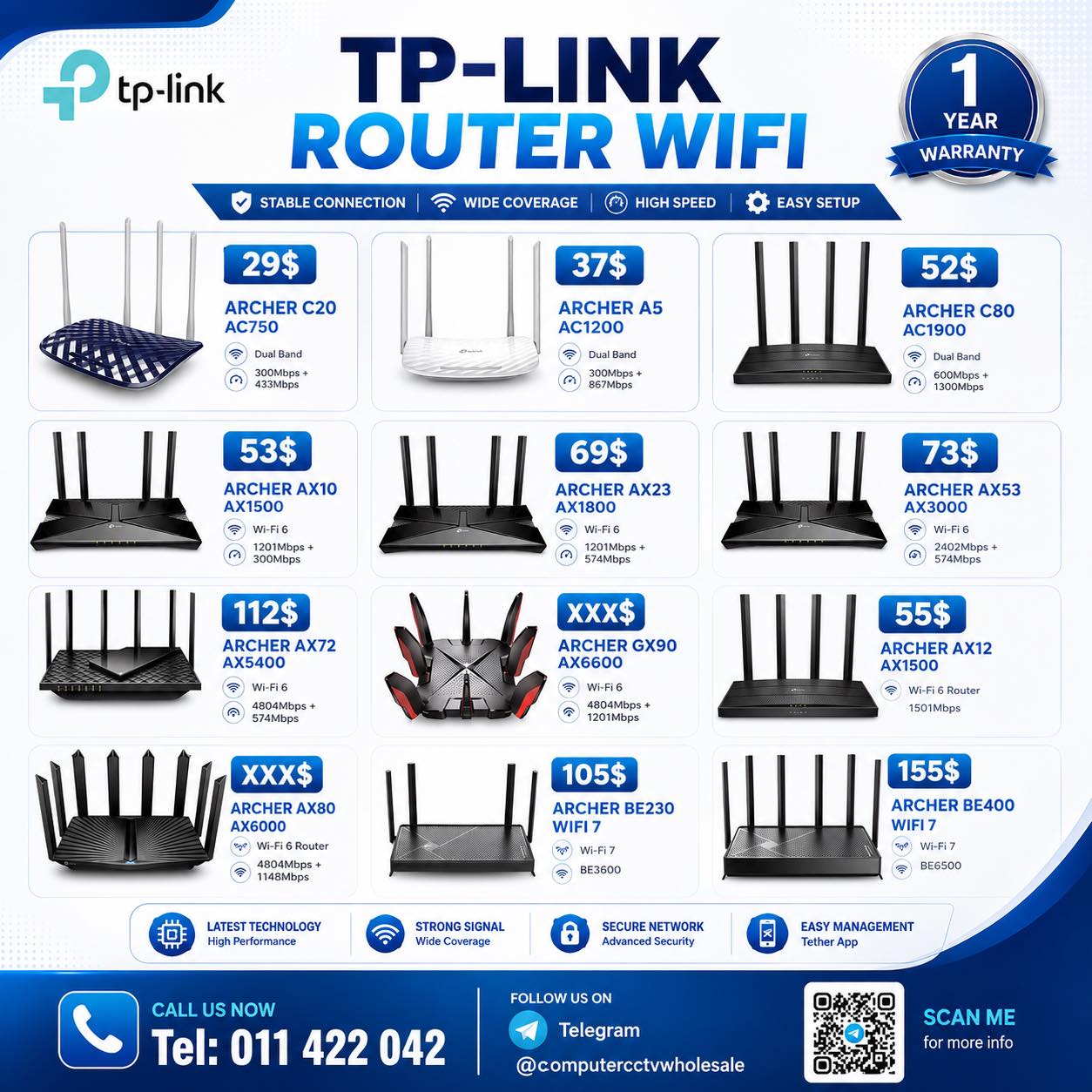 Computer and CCTV Wholesale Facebook ad: Network Solutions គ្រប់ប្រភេទ សម្រាប់ Home • Office •…